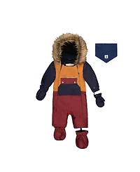 Deux par Baby Boys One Piece Snowsuit Adapted for Car Seats