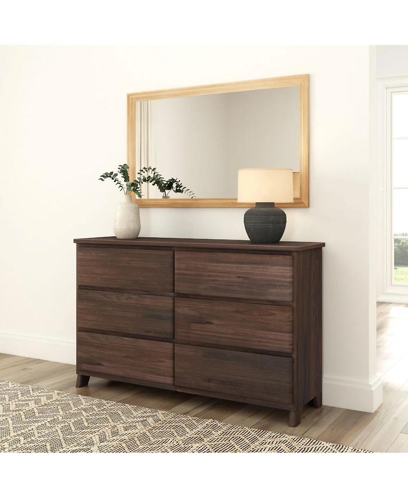 Plank+Beam Solid Wood Farmhouse 6 Drawer Dresser