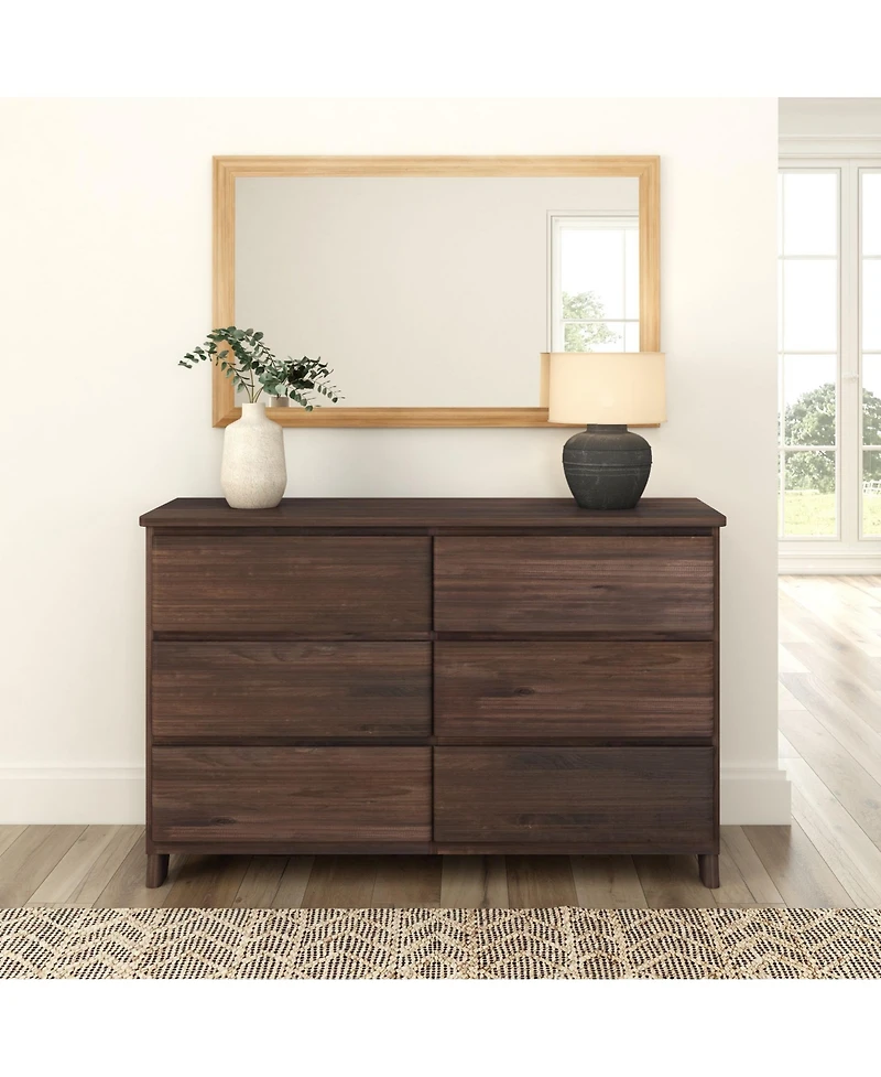 Plank+Beam Solid Wood Farmhouse 6 Drawer Dresser