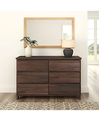 Plank+Beam Solid Wood Farmhouse 6 Drawer Dresser
