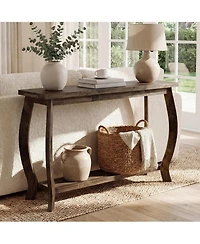 Tribesigns Solid Wood Console Table for Entryway, 41.3-Inch Sofa Table | Small Farmhouse Entrance Furniture with Storage for Living Room