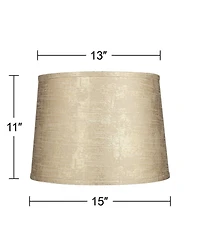 Springcrest 13" Top x 15" Bottom x 11" High x 11" Slant Print Lamp Shade Replacement Tapered Spider Harp Finial