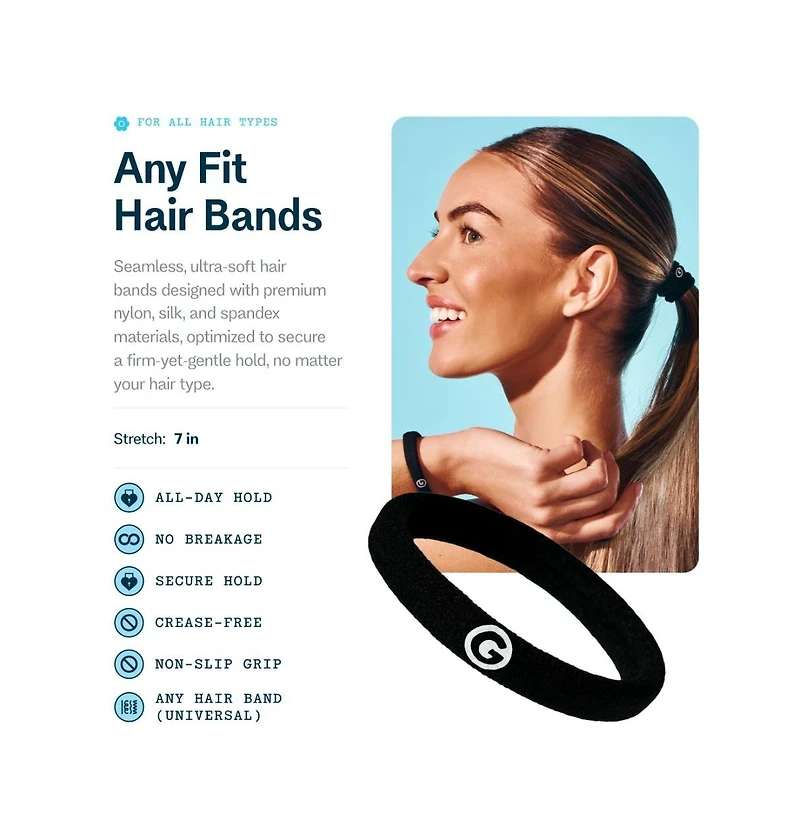 Gimme Beauty Medium Hair Ties Seamless Nylon 36 Pack