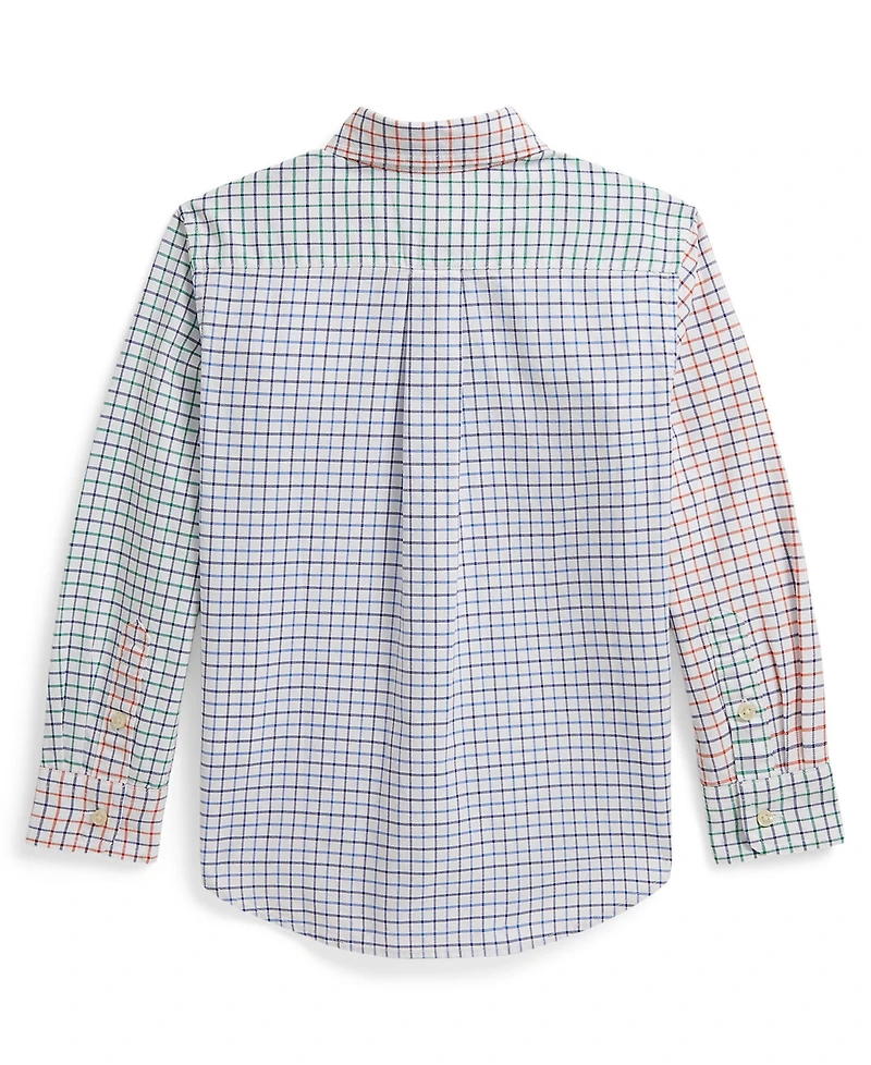 Polo Ralph Lauren Boys' 2T-7 Tattersall Cotton Oxford Shirt
