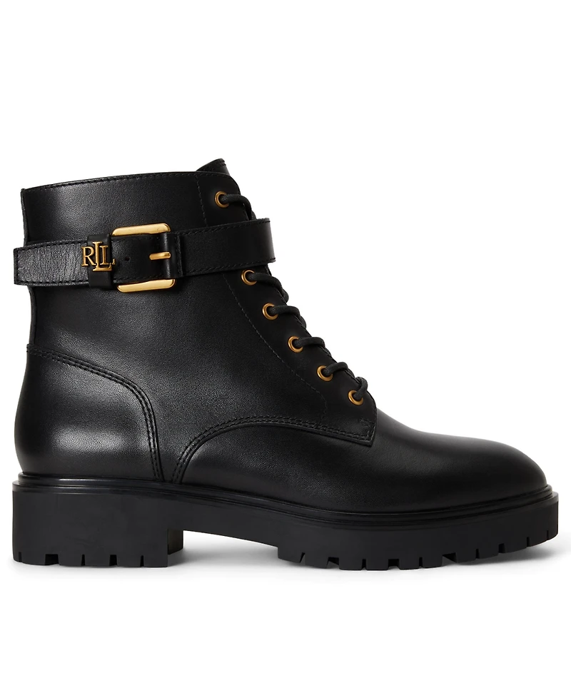 Lauren Ralph Women's Allyson Logo Lace-Up Booties