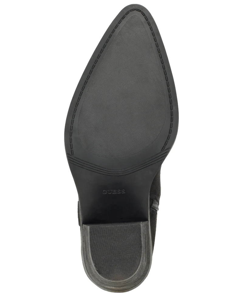Guess Women's Sashon Wide-Calf Knee-High Topstitched Western Boots