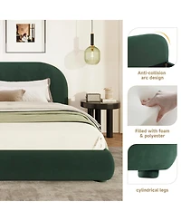 Streamdale Furniture Velvet King Bed Light Luxury Texture
