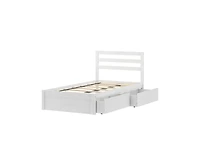 Grain & Grove Bear Twin Single Bed with Underbed Storage Drawers