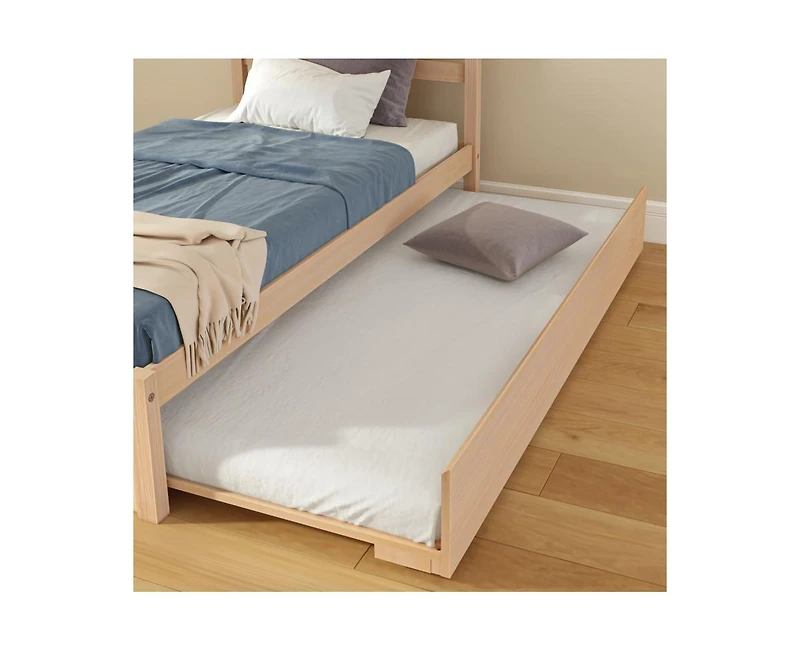 Grain & Grove Bear Twin Single Bed With Trundle