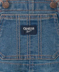 Osh Kosh Baby Boys' Sleeveless Denim Jumper and T-Shirt, 2-Piece Set