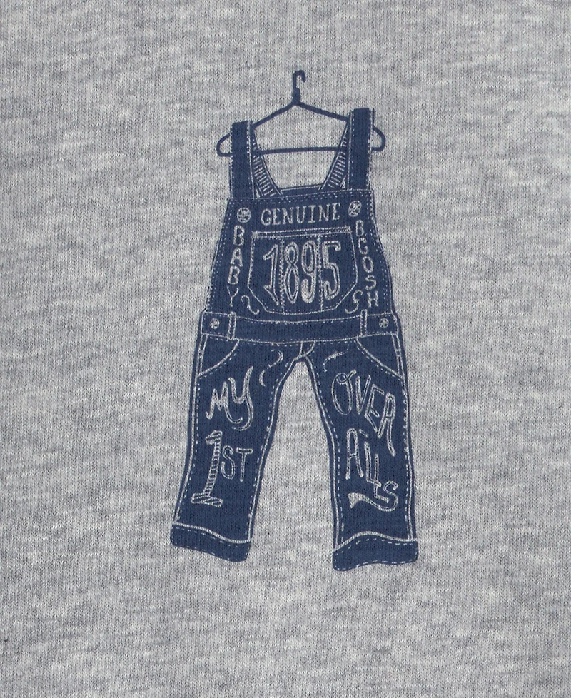 Osh Kosh Baby Boys' Long-Sleeve Overall French Terry Sweatshirt