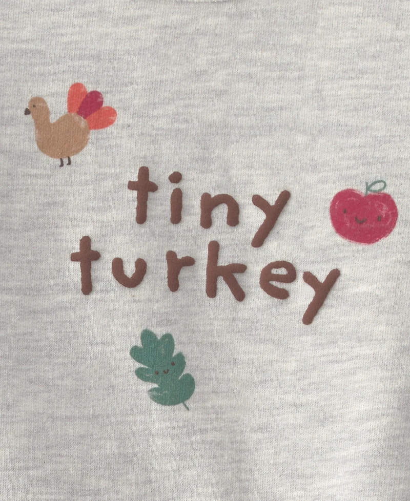 Carter's Baby Boys' and Girls' Tiny Turkey French Terry Top Pants, 2-Piece Set
