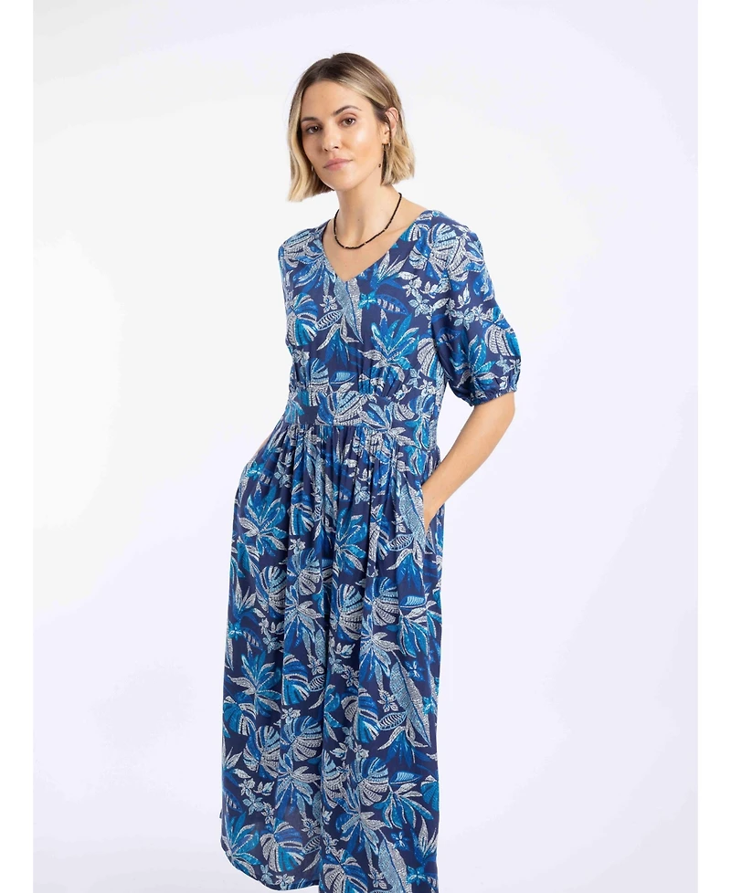 Weird Fish Womens Dilsha Printed Midi Dress