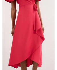 Phase Eight Women's Julissa V-Neck Short-Sleeve Asymmetric-Hem Midi Dress