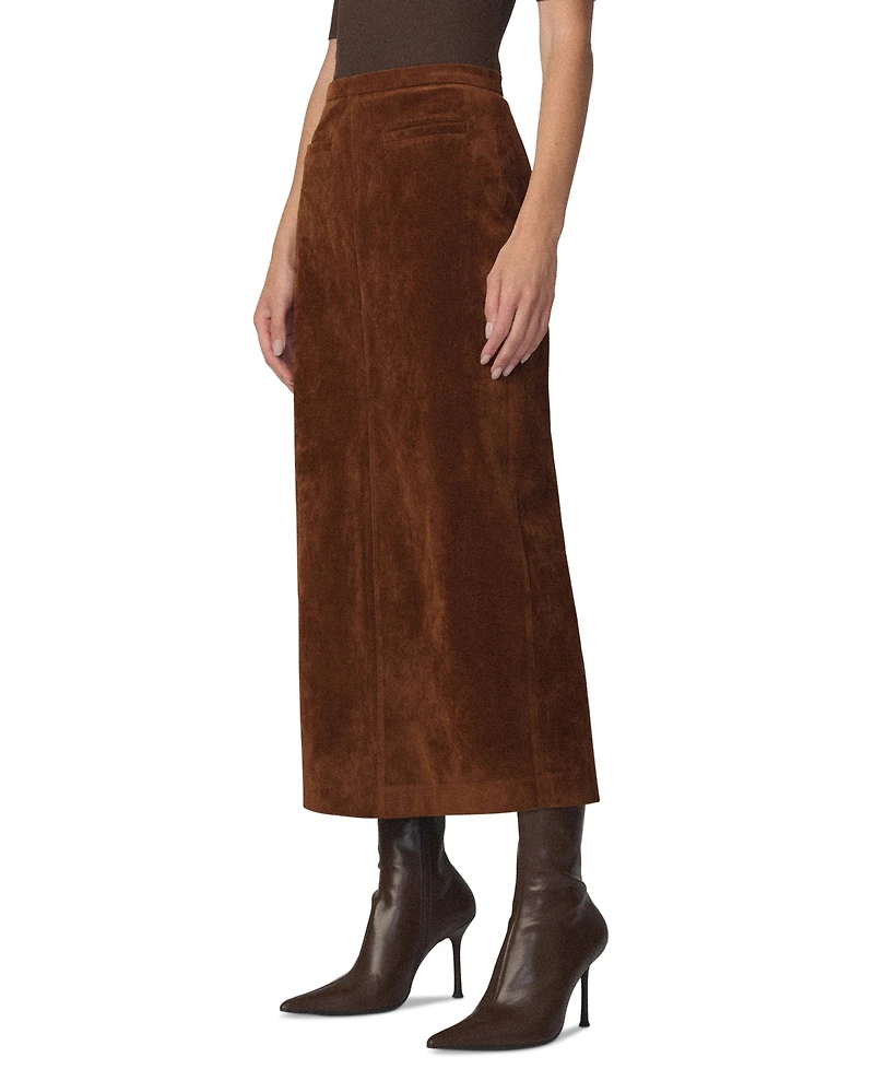 Joe's Jeans Women's Tavi High-Waisted Pencil Faux Suede Midi Skirt