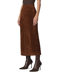 Joe's Jeans Women's Tavi High-Waisted Pencil Faux Suede Midi Skirt