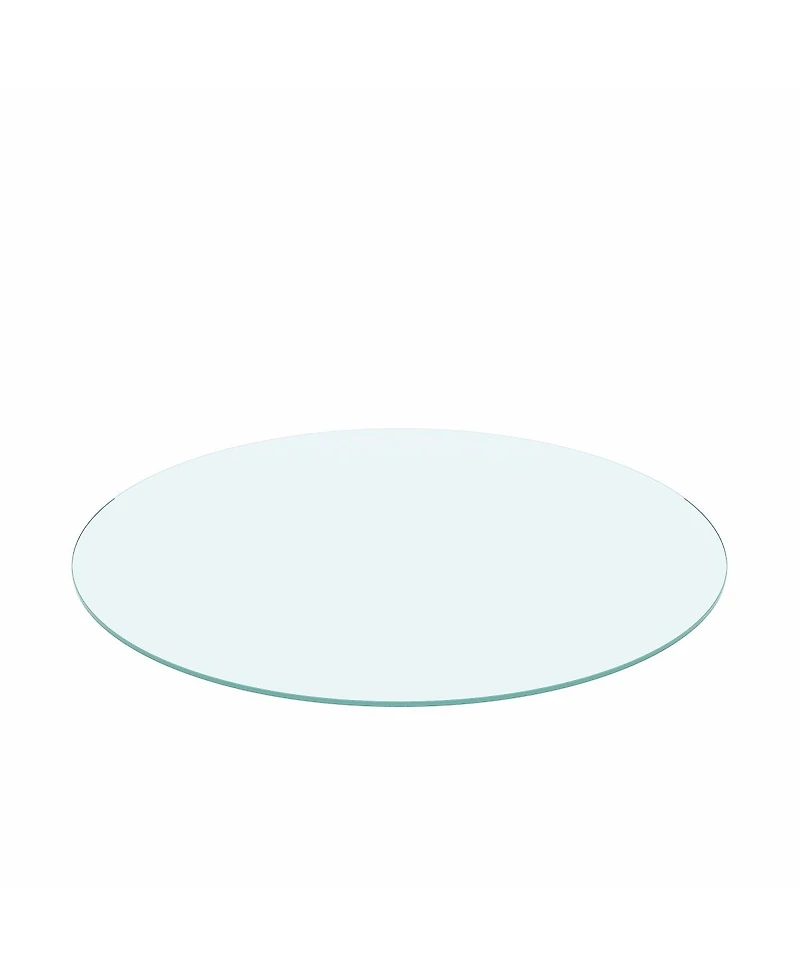 Streamdale Furniture 30" Round Tempered Glass Table Top, 1/4" Thick, Flat Polished Edge