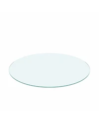 Streamdale Furniture 30" Round Tempered Glass Table Top, 1/4" Thick, Flat Polished Edge