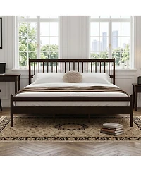 Streamdale Furniture Traditional Style King Size Pinewood Bed with Headboard and Footboard