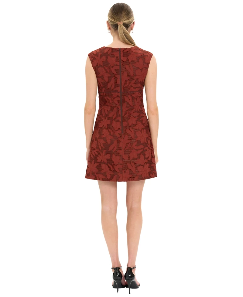 Luxely Women's Floral Sleeveless Fit & Flare Dress