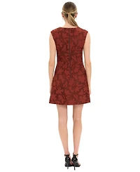 Luxely Women's Floral Sleeveless Fit & Flare Dress
