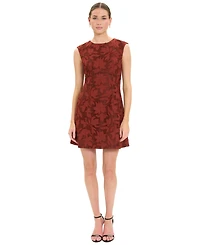 Luxely Women's Floral Sleeveless Fit & Flare Dress
