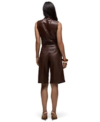 Hudson Jeans Women's Pleated High-Waisted Wide-Leg Shorts