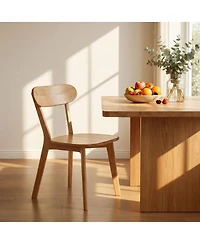 Streamdale Furniture Ergonomic Solid Wood Dining Chairs with Stable Reinforced Design