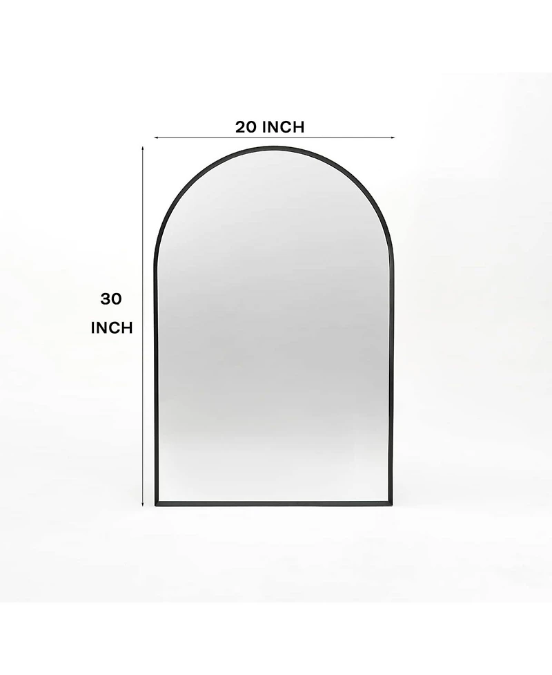 Busdays 30 x Inch Metal Framed Arched Bathroom Mirror for Wall