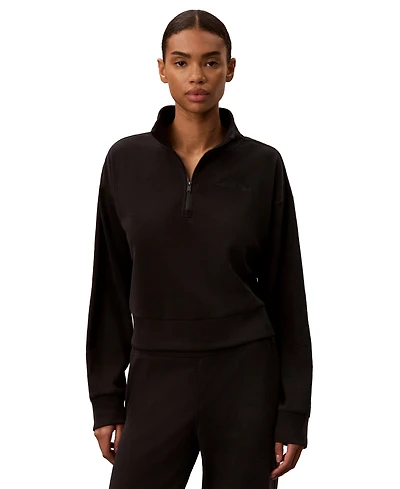 Calvin Klein Performance Women's Icon Sport Waffle Quarter-Zip Sweatshirt