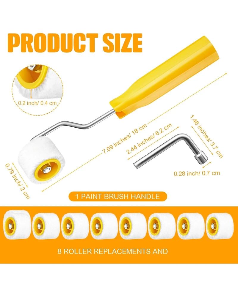 Xdovet Mini Paint Roller Touch Up Trim Edge Corner Brush Window Frame