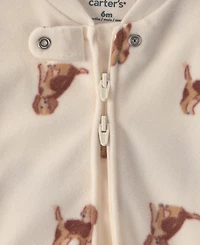 Carter's Baby Boys' Dog Fleece 2-Way Zip Sleep & Play