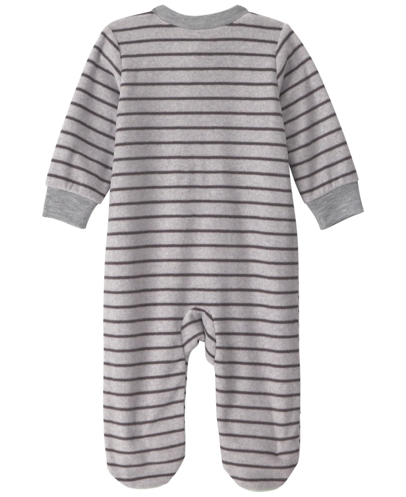 Carter's Baby Boys' Monster Striped Fleece 2-Way Zip Sleep & Play