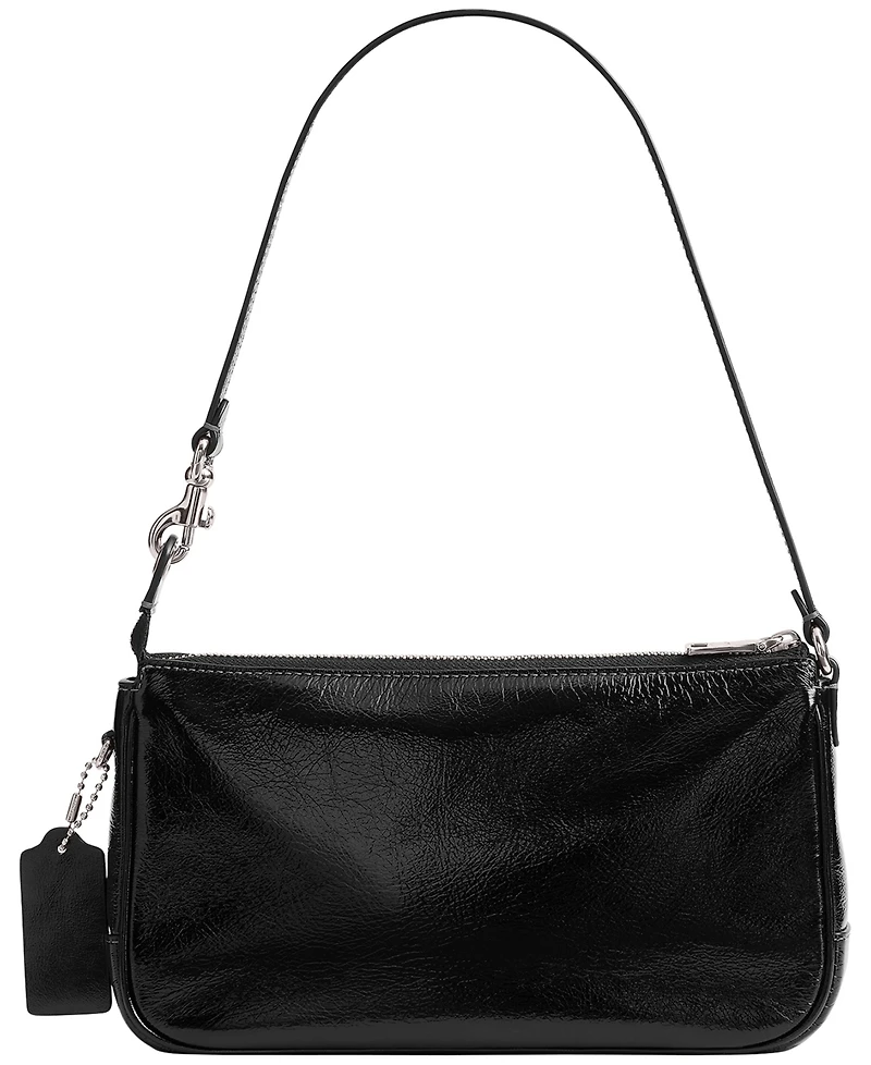 Coach Plaza Small Glazed Leather Shoulder Handbag