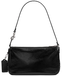 Coach Plaza Small Glazed Leather Shoulder Handbag
