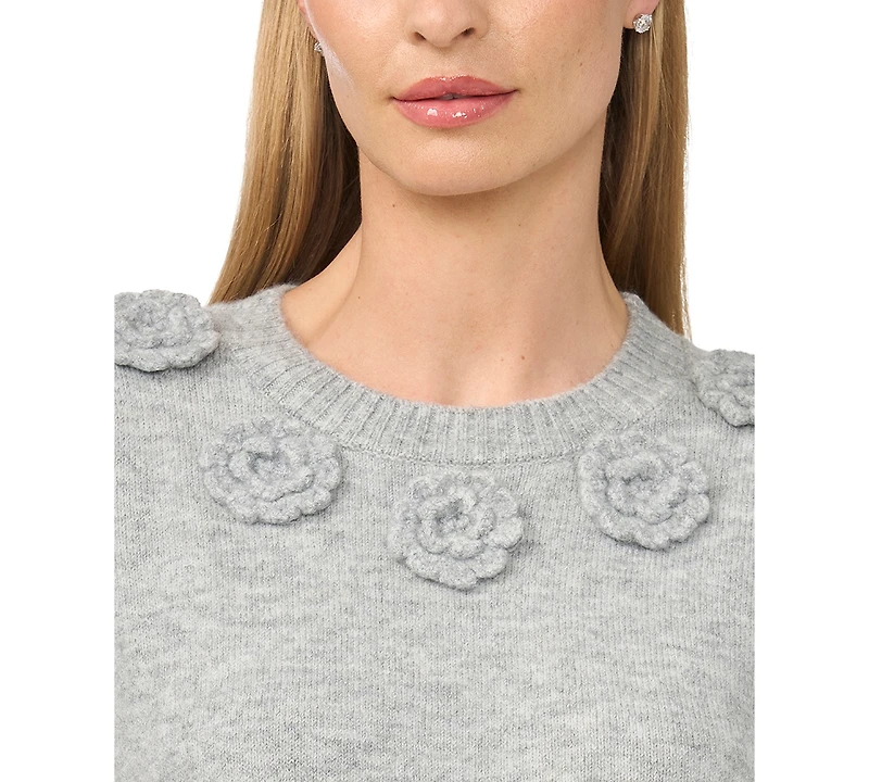 CeCe Women's Short-Sleeve Crewneck Sweater