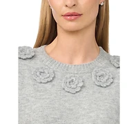 CeCe Women's Short-Sleeve Crewneck Sweater