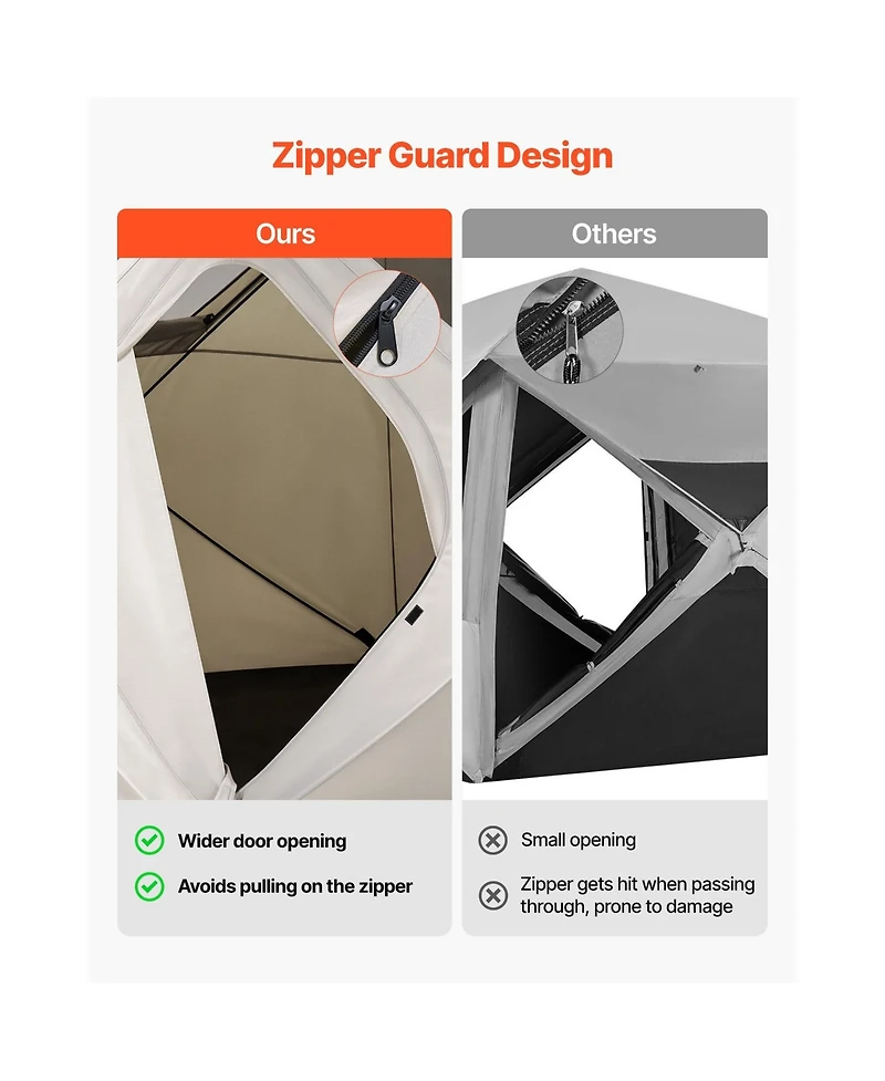 Camping Tent, 4 Person Pop-Up Instant Cabin Tent, Large Mesh Windows, 60s Quick Setup, Ventilation and Carry Bag for Family Camping Hiking