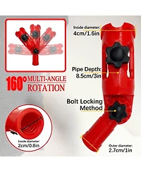 Xdovet Multi-Angle Brush Extender Edger Tool Extension Pole Attachment Rotating Head Device