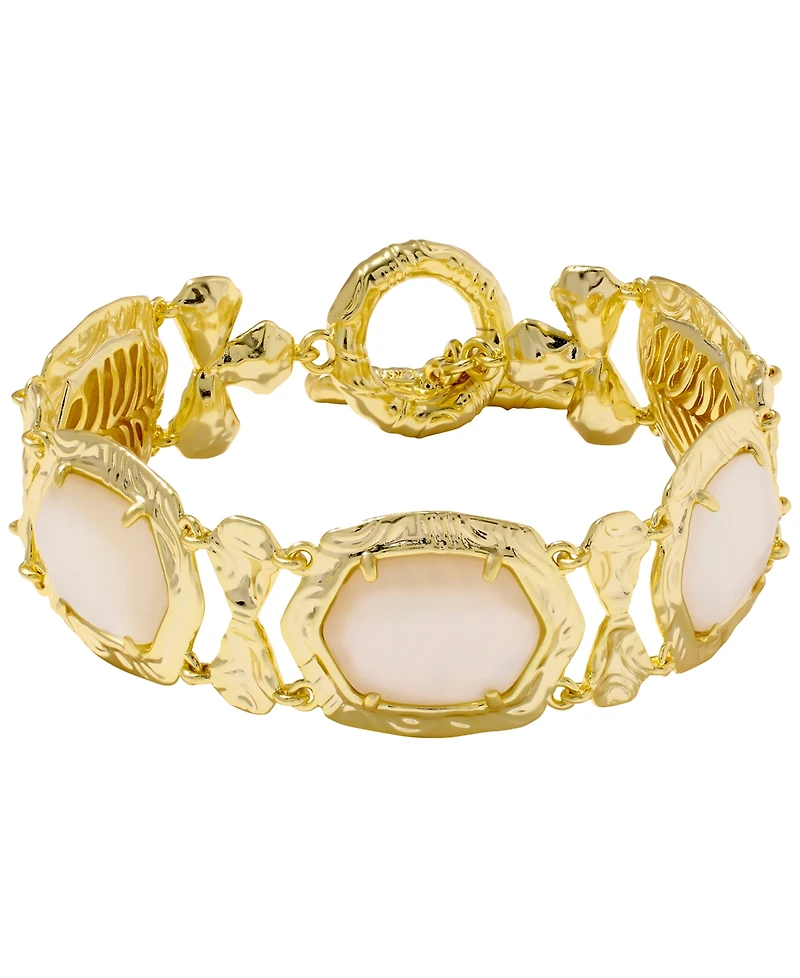 Kendra Scott Cultured Pearl Tiger Striped Daphne Statement Bracelet