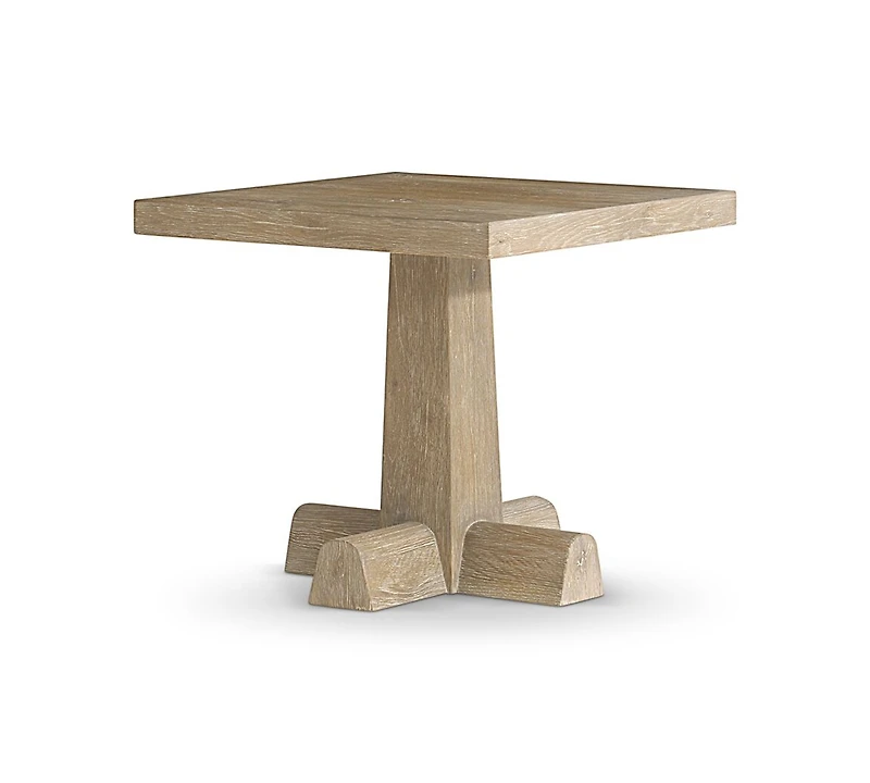 Bernhardt Tribeca 24" Wood Pedestal Side Table