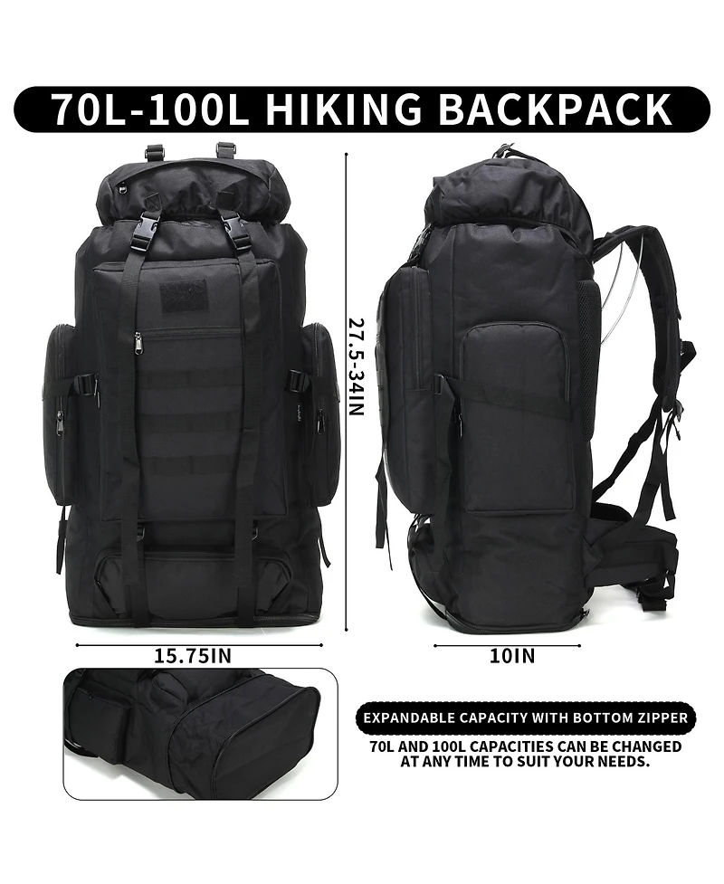 Piscifun 70L Camping Hiking Backpack Molle Tactical Outdoor Rucksack