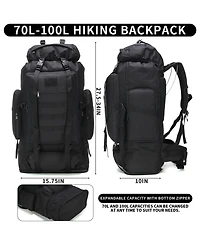 Piscifun 70L Camping Hiking Backpack Molle Tactical Outdoor Rucksack