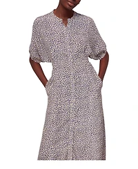 Whistles Women's Dashed Leopard Midi Dress