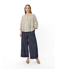 Masai Copenhagen Women's Boat Neck Gathered Blouse
