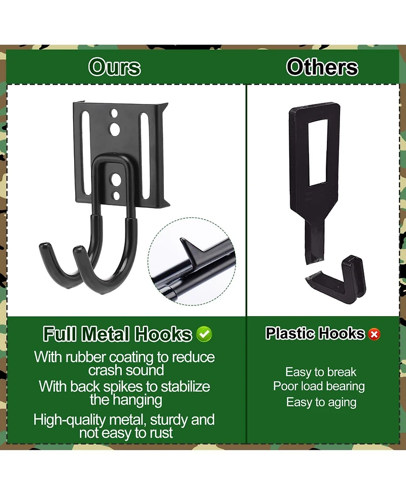 Piscifun Tree Stand Gear Hangers 3 Metal Hooks Archery Hunting Accessories With Carry Bag
