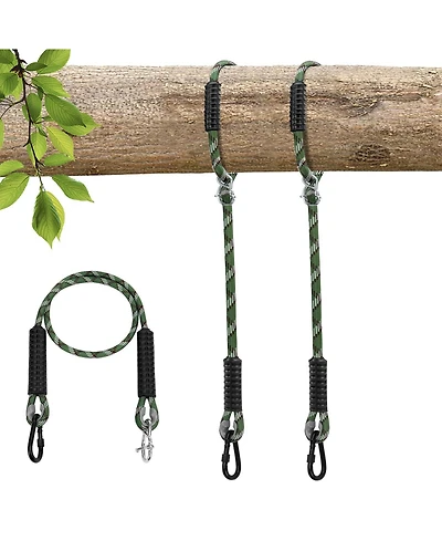 Piscifun Heavy Duty Adjustable Tree Swing Ropes Straps Carabiners 1000lbs Durable Hanging Kit