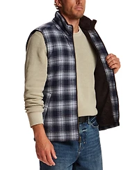 Weatherproof Vintage Men's Sherpa Lined Plaid Flannel Vest