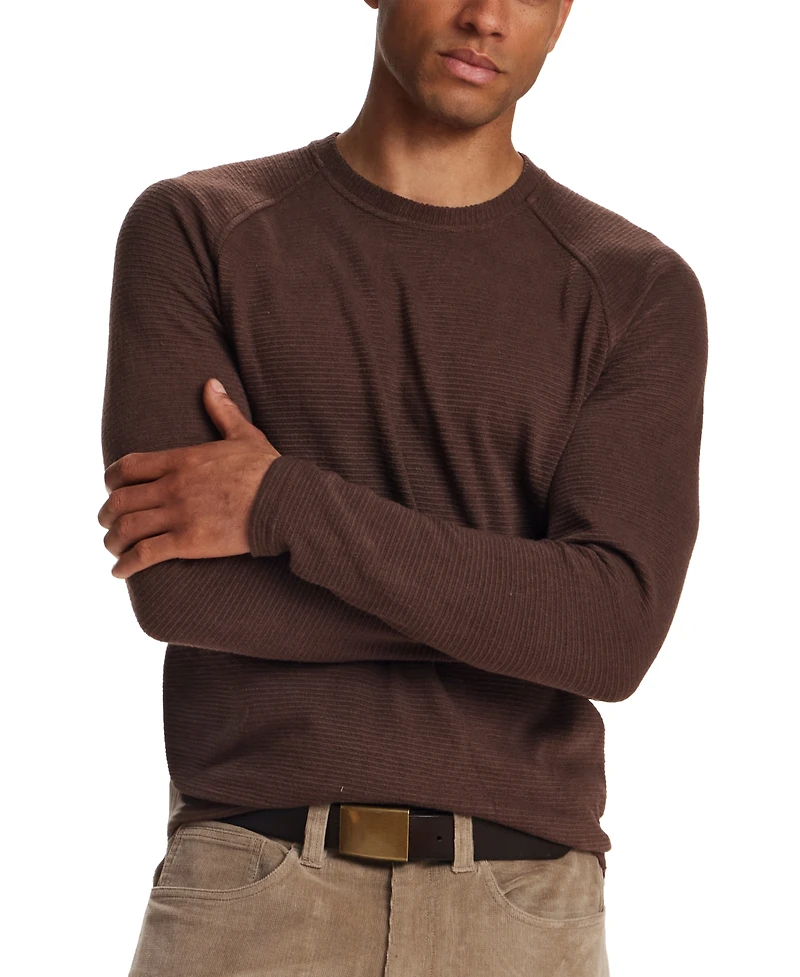 Weatherproof Vintage Men's Ribbed Raglan Crewneck T-Shirt