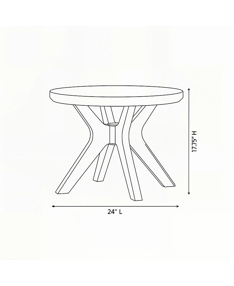 Sunset Living Furniture Cross Leg Round Side Table